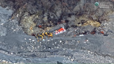 1月26日馬太鞍溪上游堰塞湖-降挖團隊休憩平台